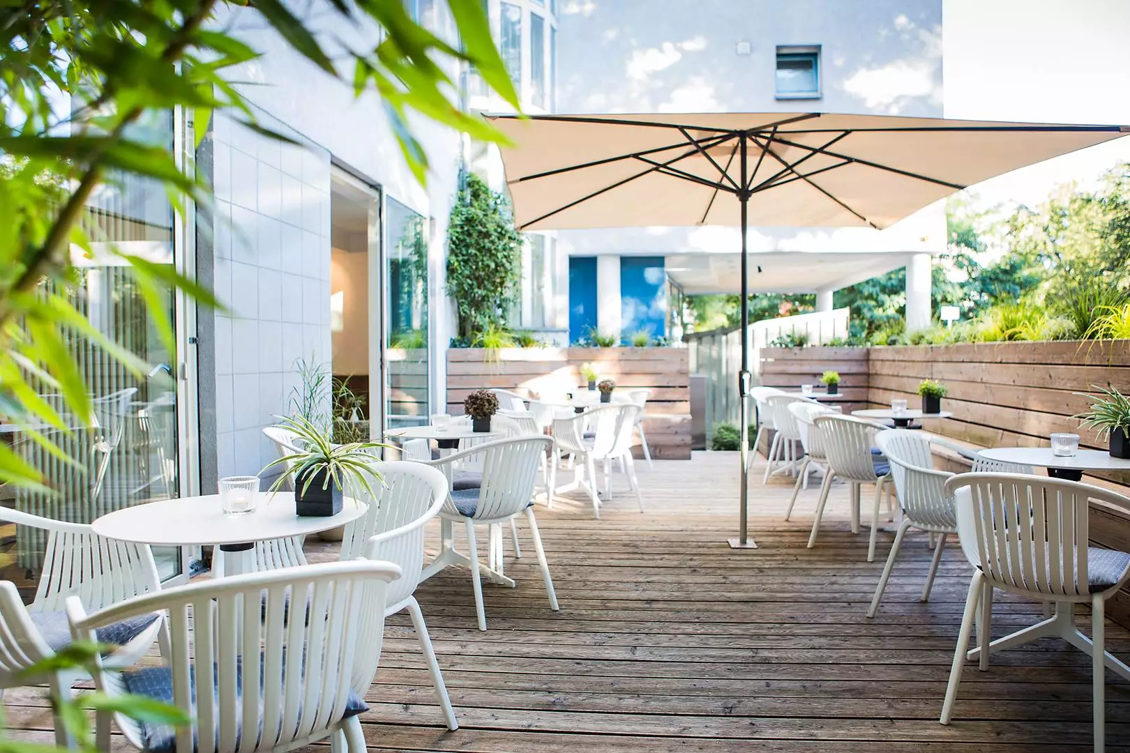 Terrasse unseres fjord hotel berlin